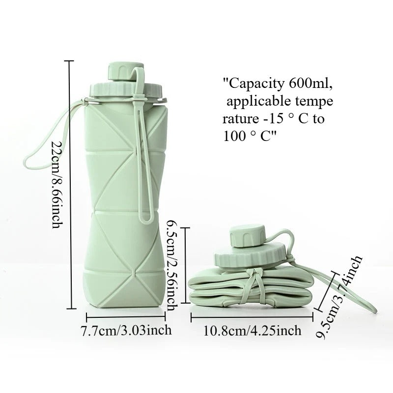 Silicone Foldable Water Bottle 600ML