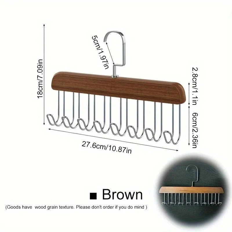 Multi Hook Wooden Hanger