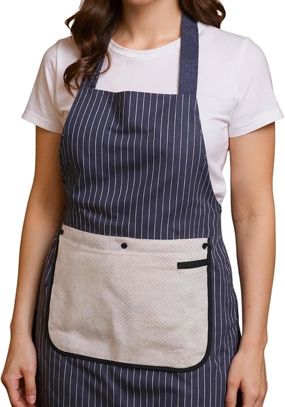 Kitchen Apron with Pockets & Towel Holder
