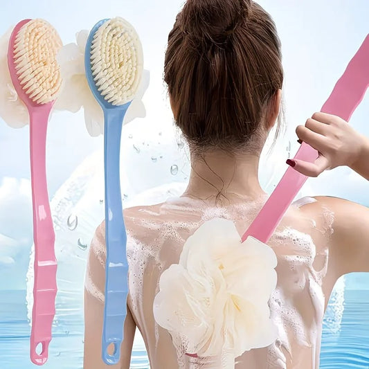 Body Brush with Curved Long Handle