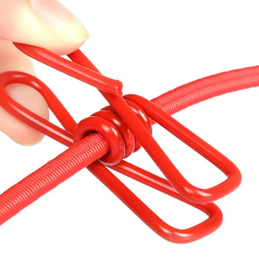 Clothes Drying Rope With Clips & Hooks