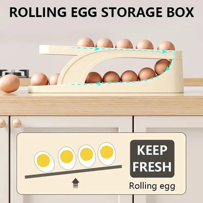Space Saving 2-Layer Egg Rolling Organizer