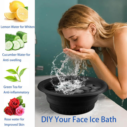Silicone Foldable Face Ice Bath Bowl