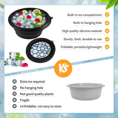 Silicone Foldable Face Ice Bath Bowl