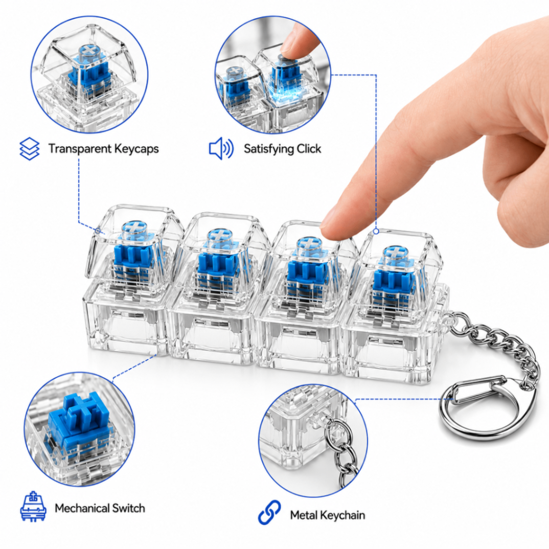 Keyboard Keychain Fidget Toy