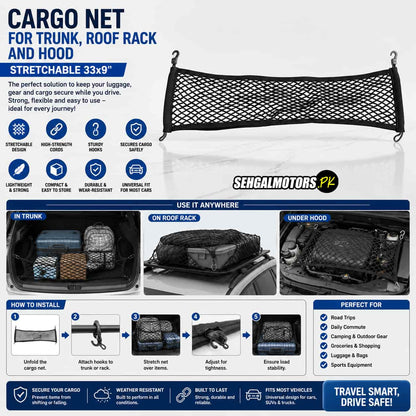 Universal Car Ceiling Mesh Storage Organizer