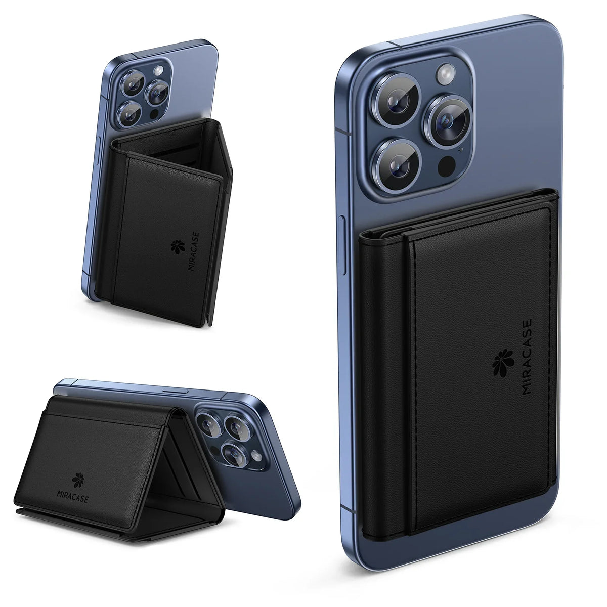 Luxury Magnetic Leather Wallet with Mobile Stand