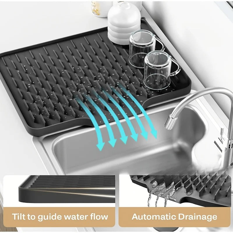 Silicone Dish Drying Mat for Kitchen Counter
