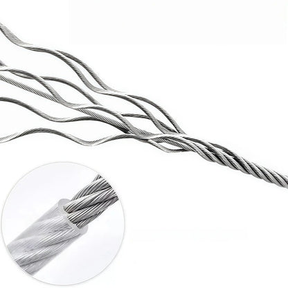 Stainless Steel PVC Coated Clothes Drying Rope (15 ft)