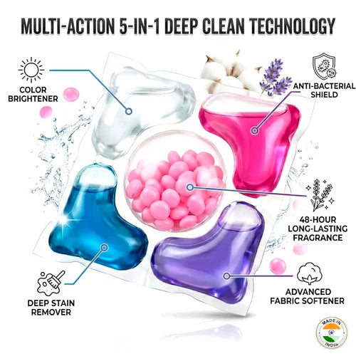 Deep Clean 5-in-1 Liquid Laundry Pods