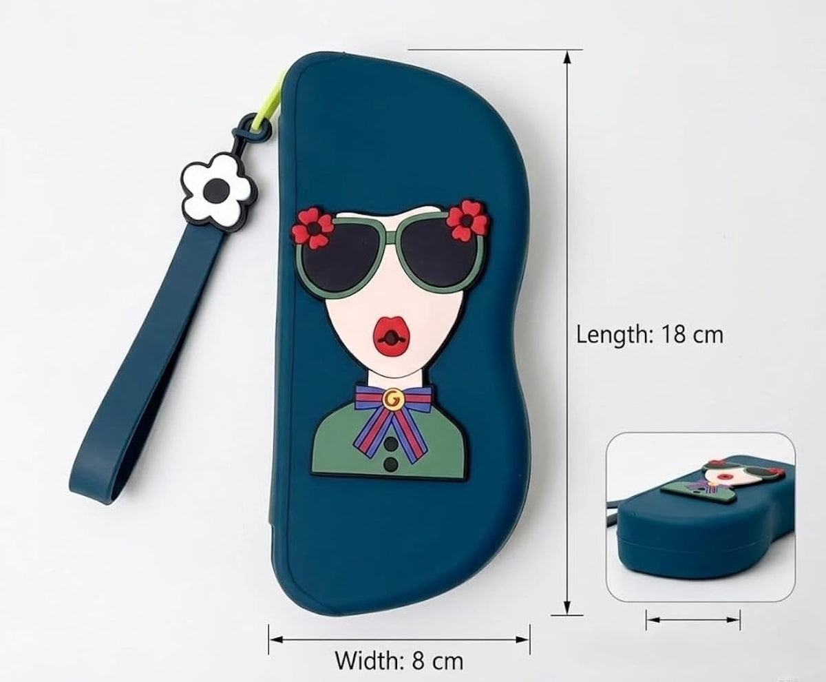 Silicon Sunglasses Case With Zipper Lanyard
