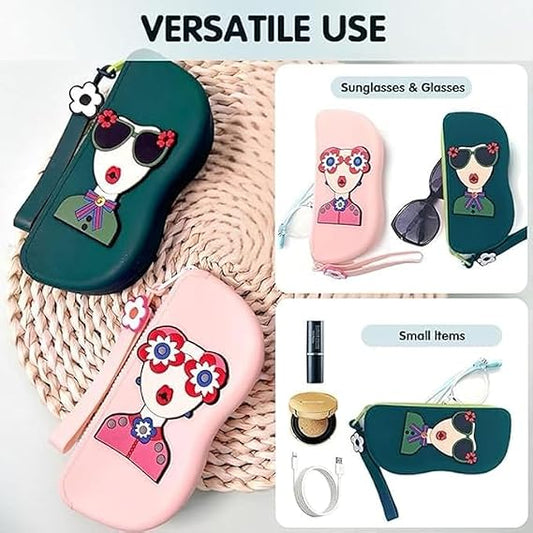 Silicon Sunglasses Case With Zipper Lanyard