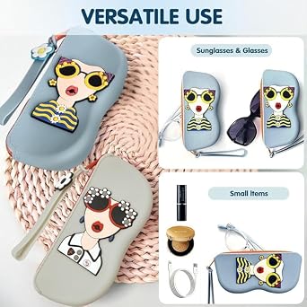 Silicon Sunglasses Case With Zipper Lanyard