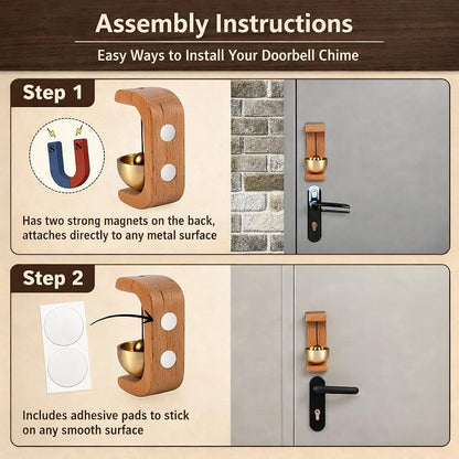 Classic Brass Door Chime Bell for Home Entrance & Office