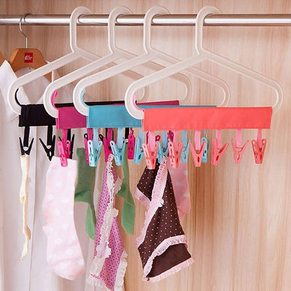 Travel Clothes Hanger with Clips (Pack of 3)