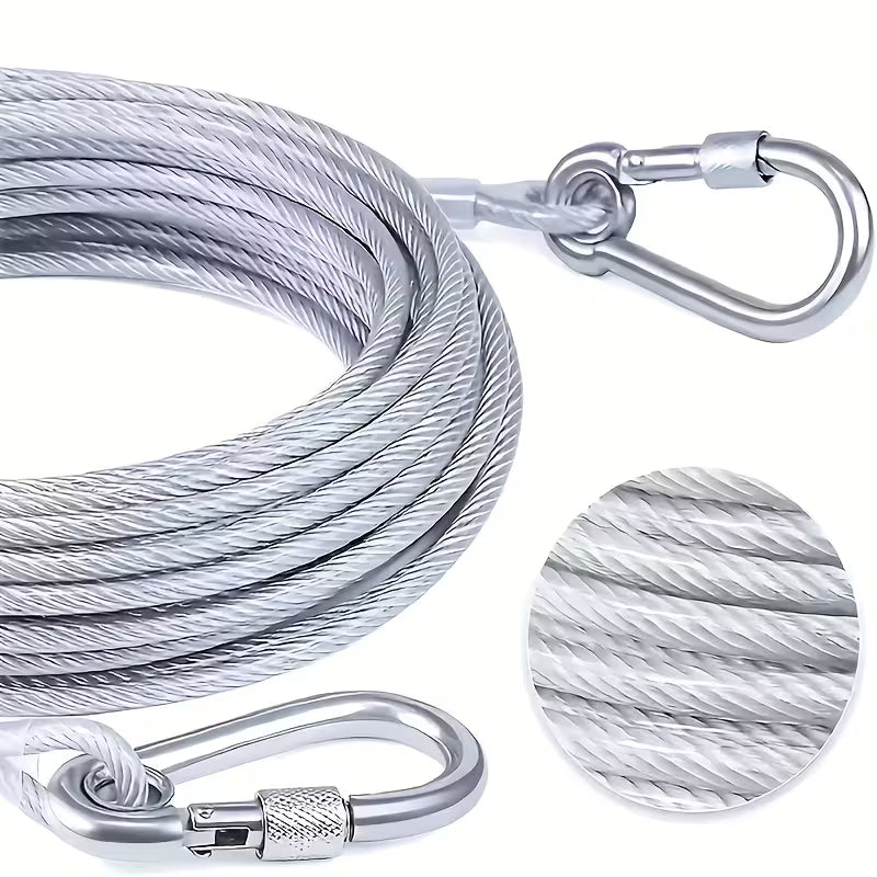 Stainless Steel PVC Coated Clothes Drying Rope (15 ft)