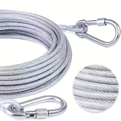 Stainless Steel PVC Coated Clothes Drying Rope (15 ft)