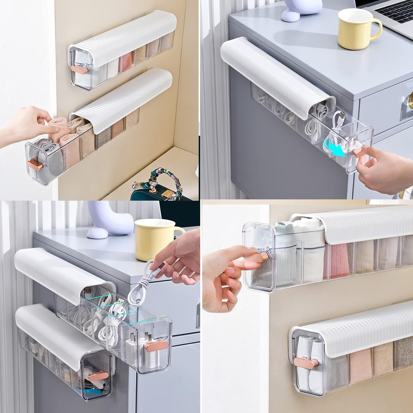 Wall Mounted Storage Organizer with 6 Compartments