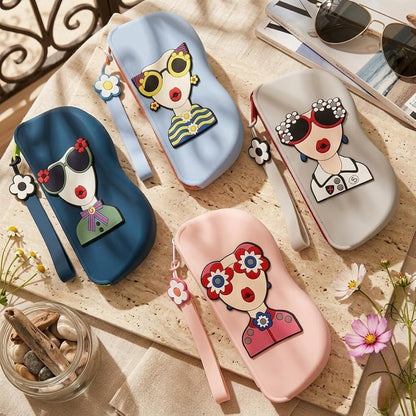 Silicon Sunglasses Case With Zipper Lanyard