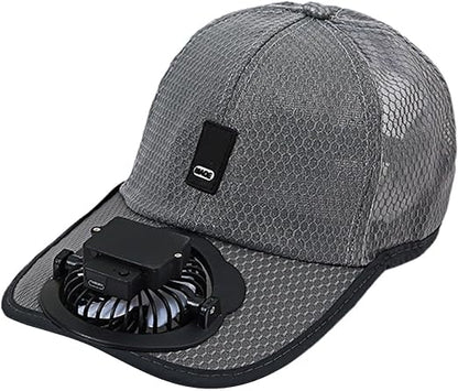 Solar Fan Cooling Cap | Built-in Rechargeable Cooling Hat