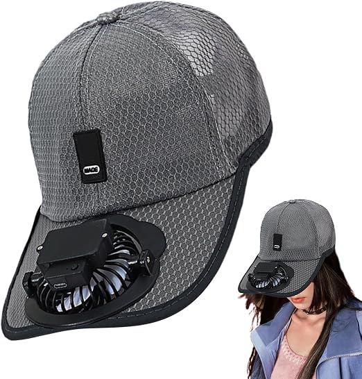 Solar Fan Cooling Cap | Built-in Rechargeable Cooling Hat