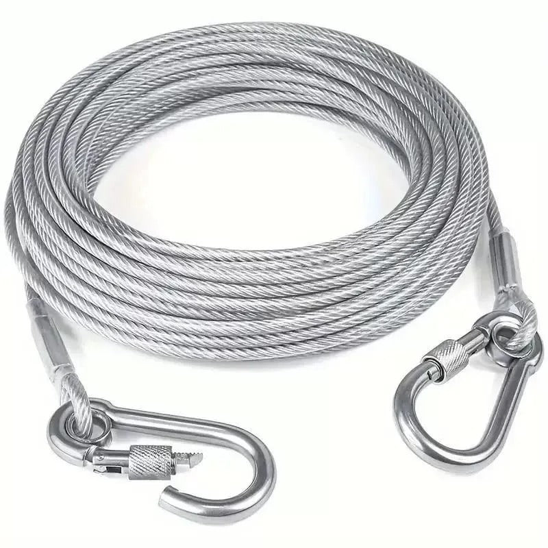 Stainless Steel PVC Coated Clothes Drying Rope (15 ft)