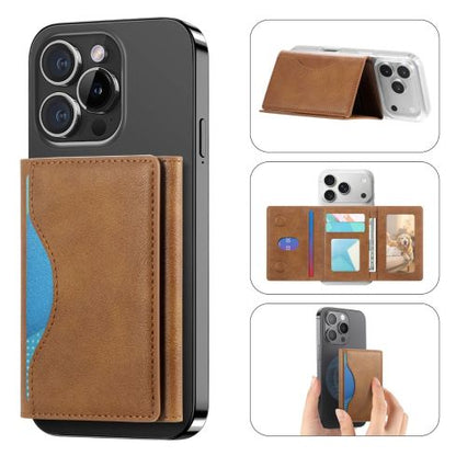 Luxury Magnetic Leather Wallet with Mobile Stand