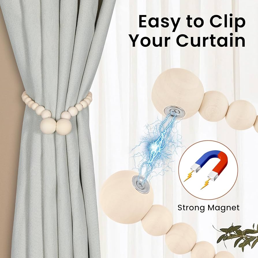 Premium Magnetic Ball Curtain Tiebacks