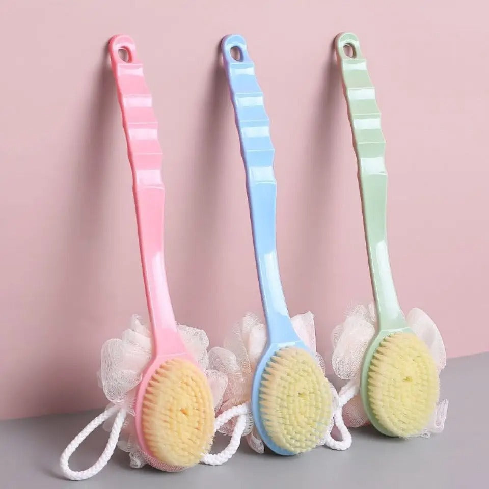 Body Brush with Curved Long Handle
