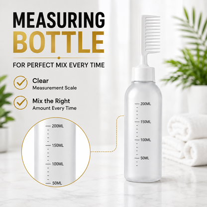 Premium Root Hair Dye Applicator Comb Bottle