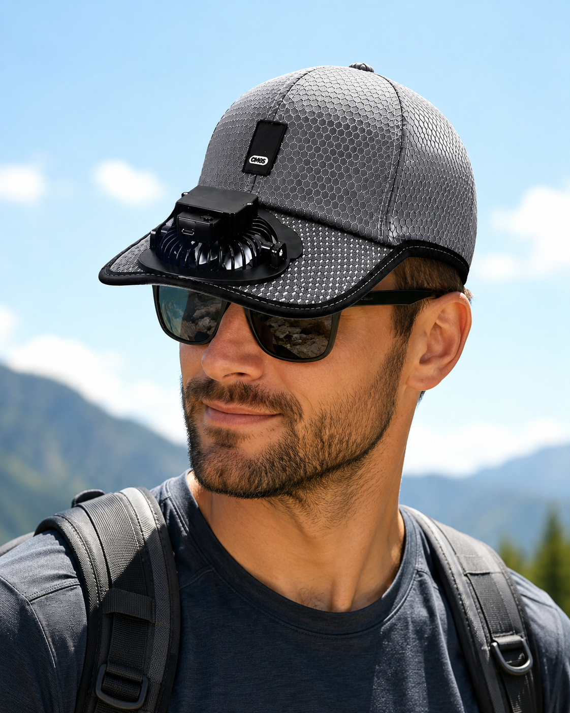Solar Fan Cooling Cap | Built-in Rechargeable Cooling Hat