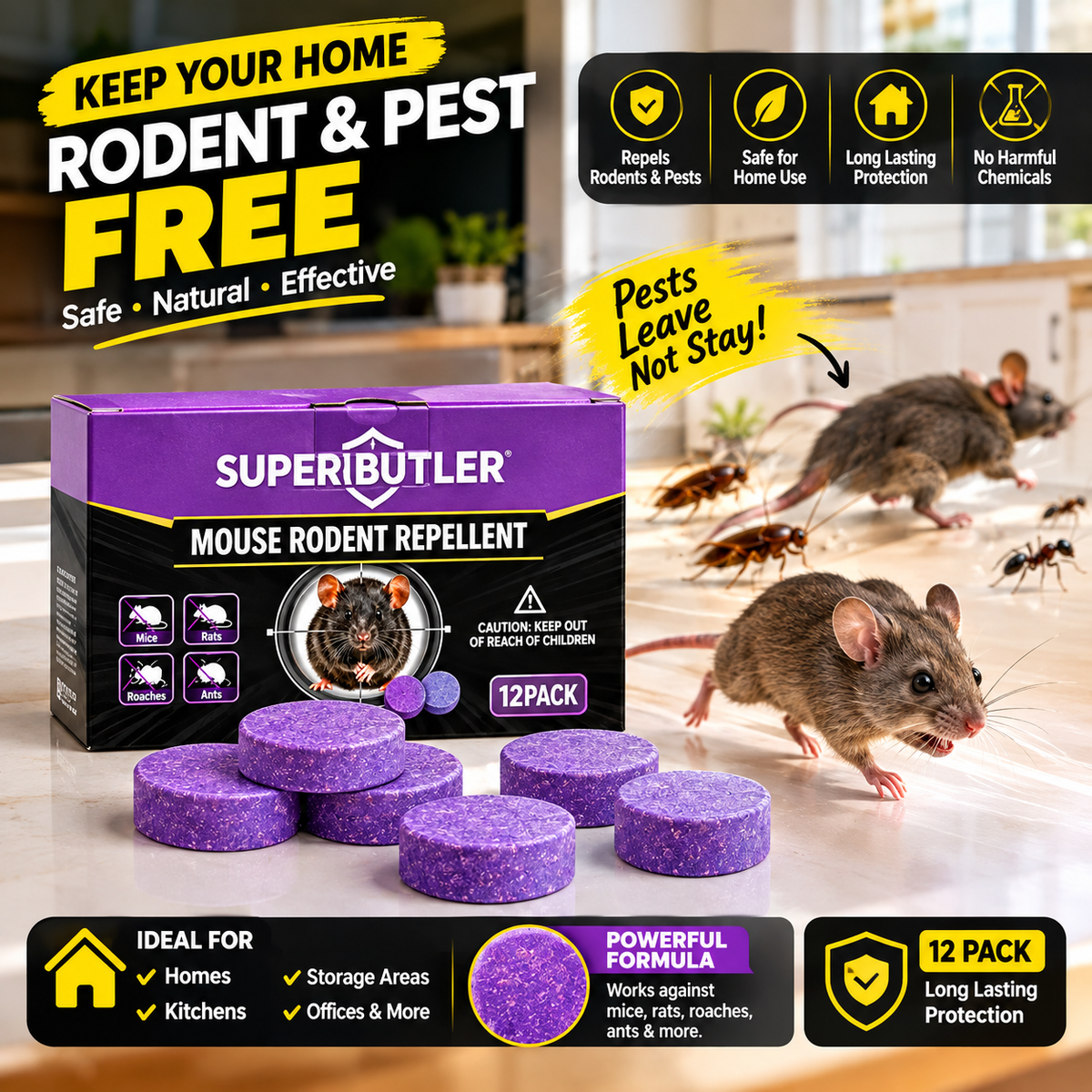 Super Butler Advanced Rodent & Pest Repellent