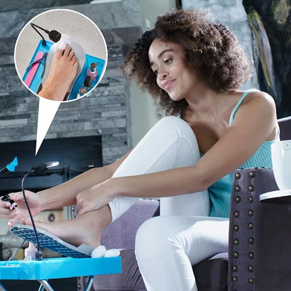 Foldable Pedicure Footrest With Fan & Light