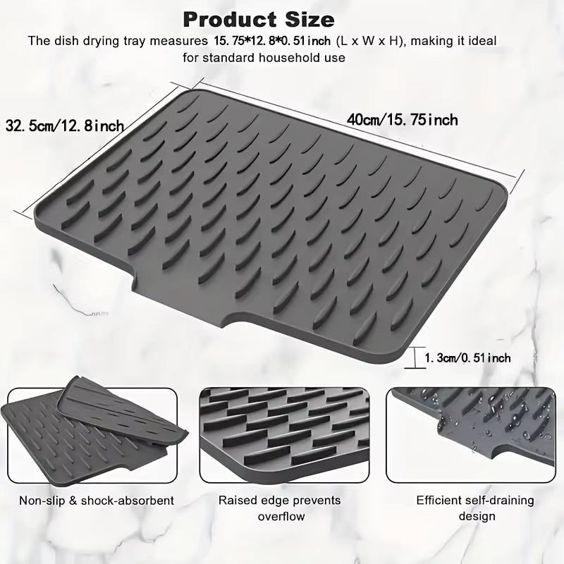 Silicone Dish Drying Mat for Kitchen Counter