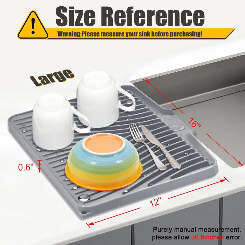 💧 Silicone Kitchen Sink Draining Mat