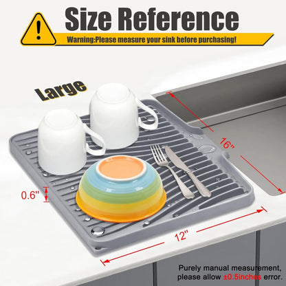 💧 Silicone Kitchen Sink Draining Mat