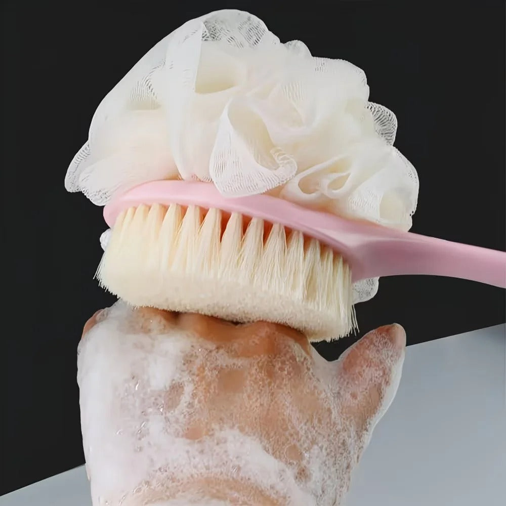 Body Brush with Curved Long Handle