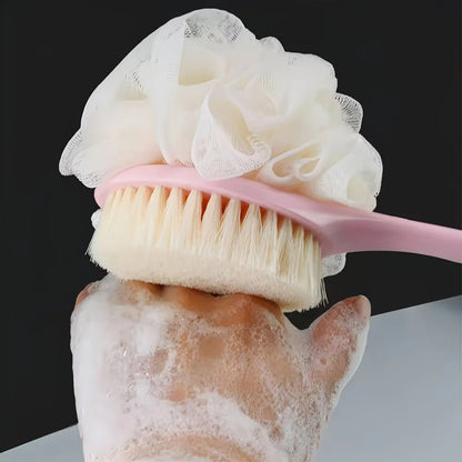 Body Brush with Curved Long Handle