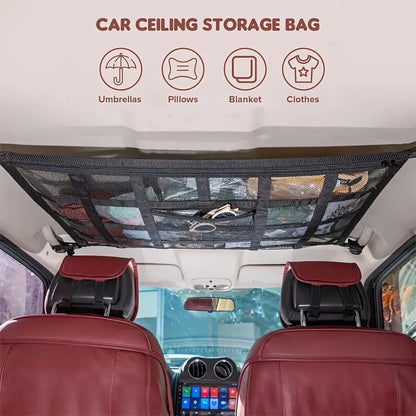 Universal Car Ceiling Mesh Storage Organizer