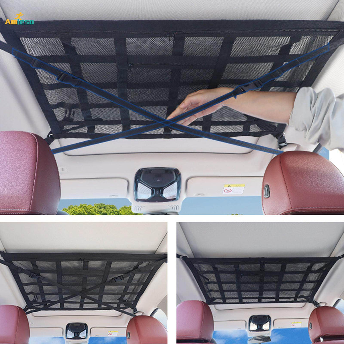 Universal Car Ceiling Mesh Storage Organizer