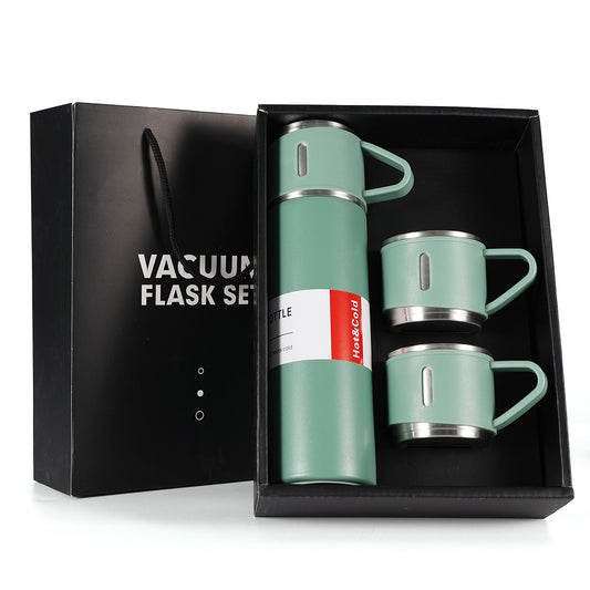 500ml Vacuum Flask Set With 3 Cup