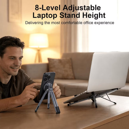 Portable Magnetic Laptop & Phone Stand