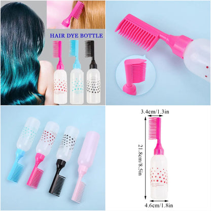 Premium Root Hair Dye Applicator Comb Bottle