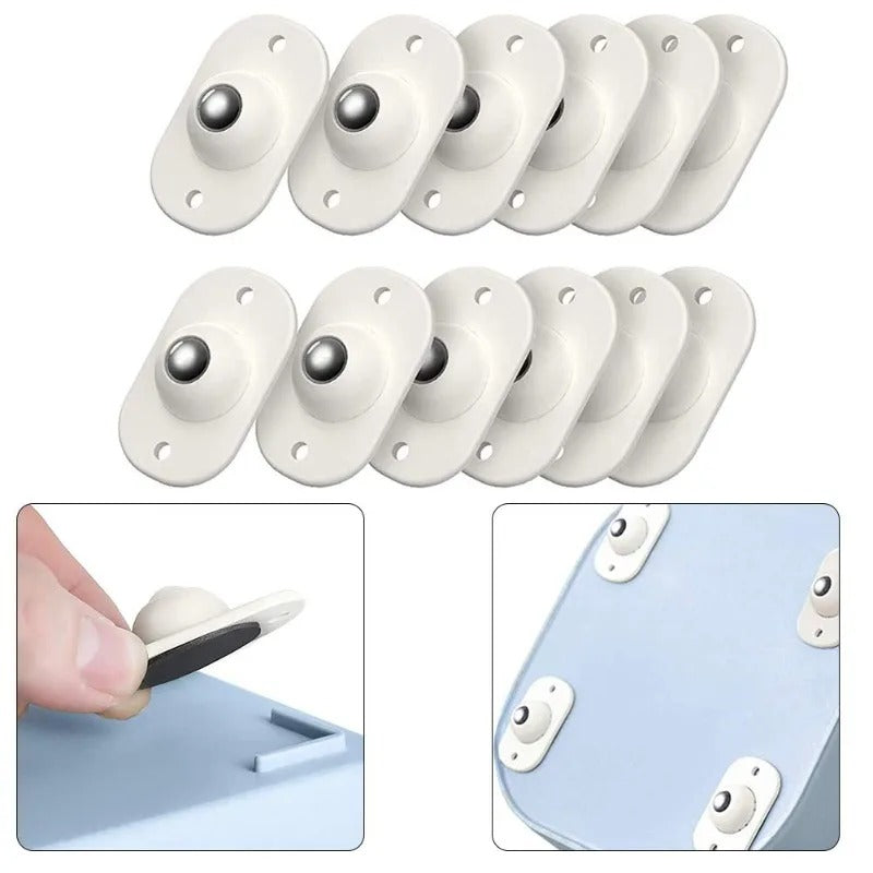 Self-Adhesive 360° Rotating Caster Wheels