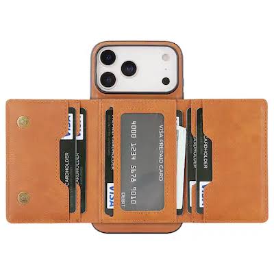 Luxury Magnetic Leather Wallet with Mobile Stand