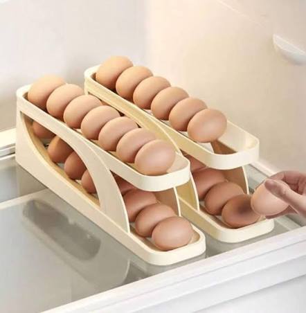 Space Saving 2-Layer Egg Rolling Organizer