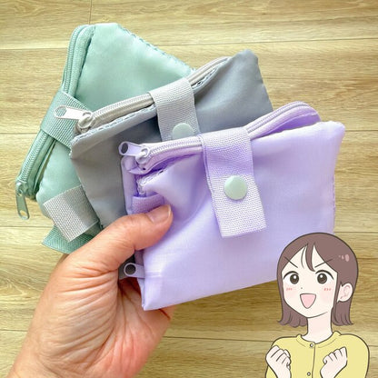 Foldable 3 Pockets Mesh Pouch