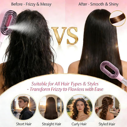 2-in-1 Spray Hair Brush – Detangle, Hydrate & Style Instantly