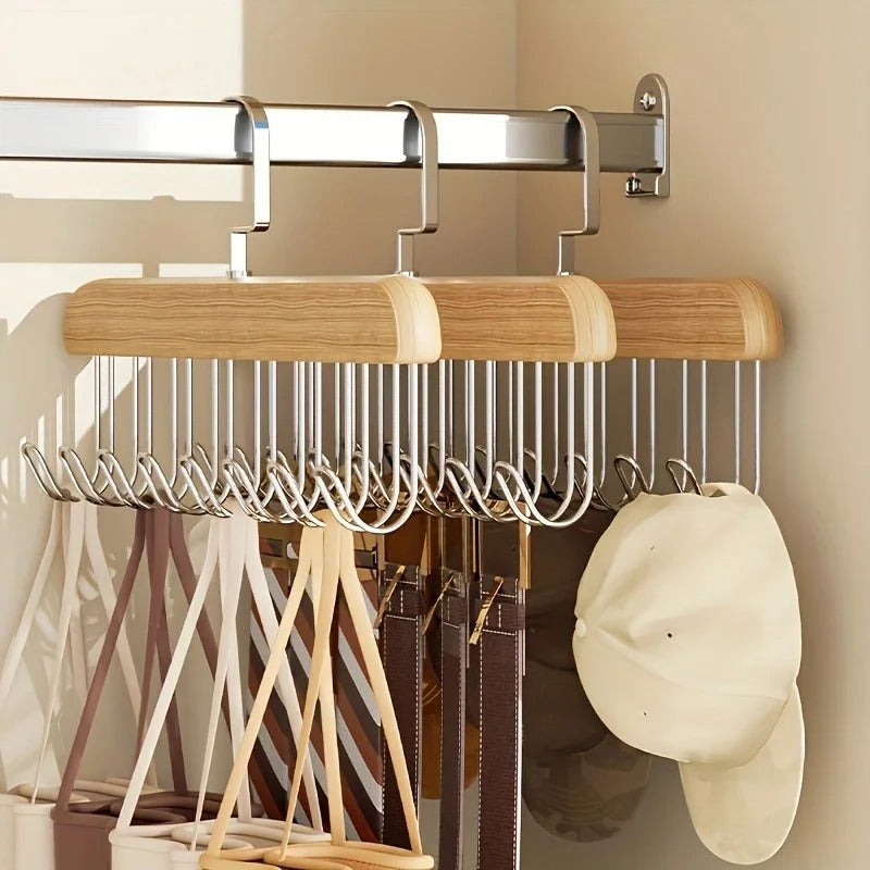 Multi Hook Wooden Hanger