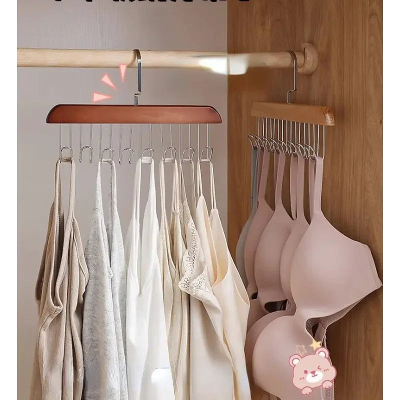 Multi Hook Wooden Hanger